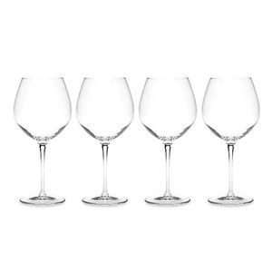 tag BELLA Collection 20.5 ounce crustal burgundy wine glass/set of 4-NIB